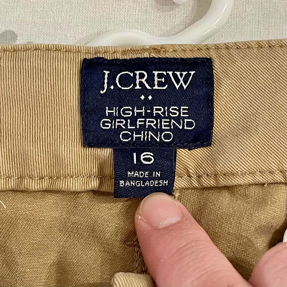 J.Crew High-Rise Girlfriend Chino Pants Size 16 - Picture 3 of 8